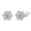 Nebula Jewelry Set 925 Sterling Silver Moissanite Pendants Charms Necklace Stud Earrings