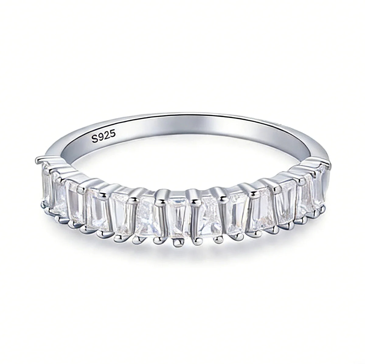 Anti-tarnish Women 925 Sterling Silver 5A 8A Zirconia Wedding Band Engagement Wedding Rings Fine Jewelry Customized Wholesale