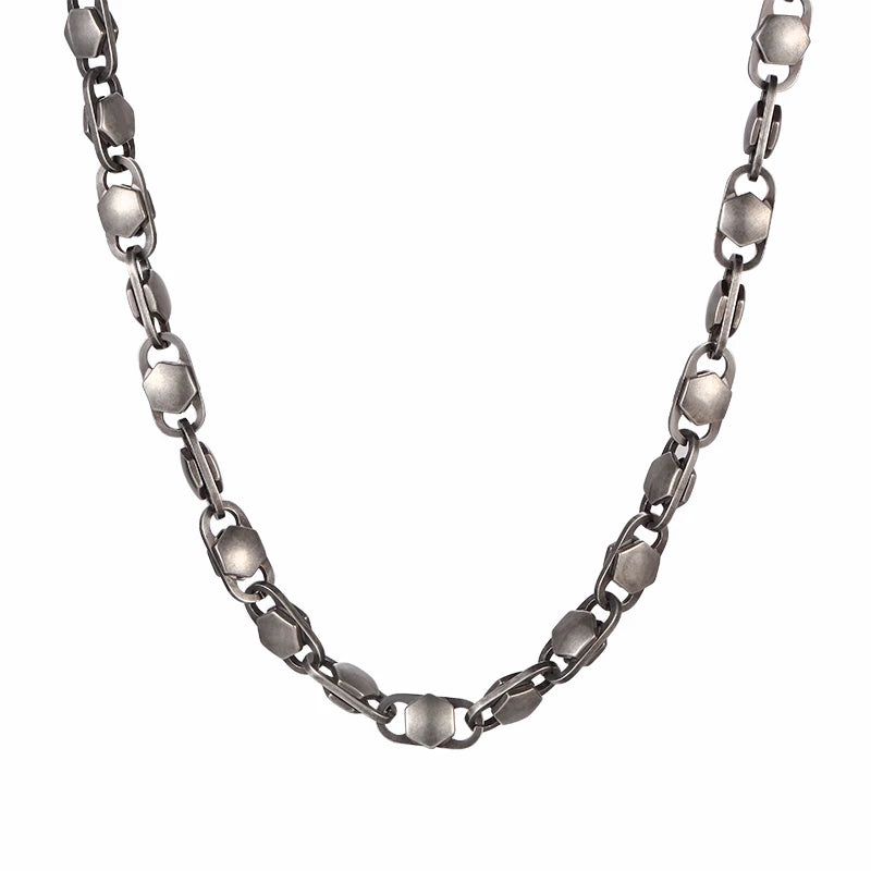 REBEL Vintage Gold/Silver/Black/Rose Gold Stainless Steel Buckle Links 500mm Necklace&200mm Bracelet Jewelry Set
