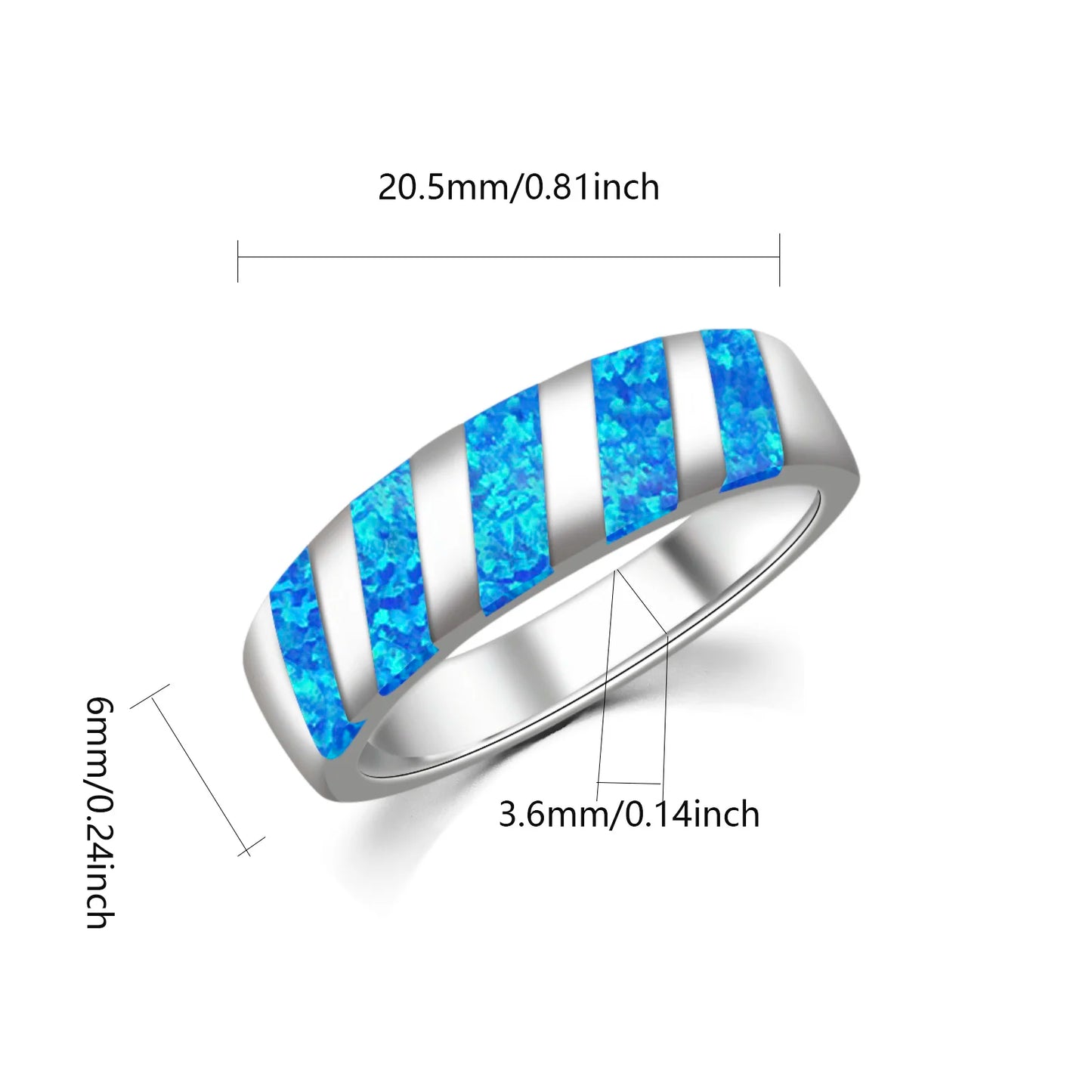 Iridescent Gem Stainless Steel Band | Dainty Daily Wear Jewelry for Women Trendy Style