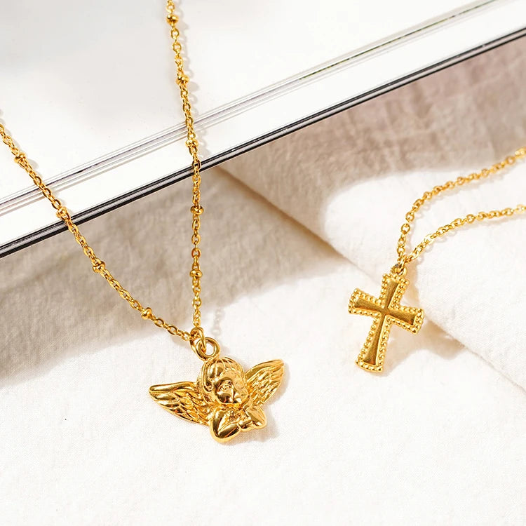 BiG-BOSS Fashion Hip Hop Punk Jewelry 18k Gold Plated Stainless Steel Men Pistol Charm Link Chain Gun Pendant Necklace for Party
