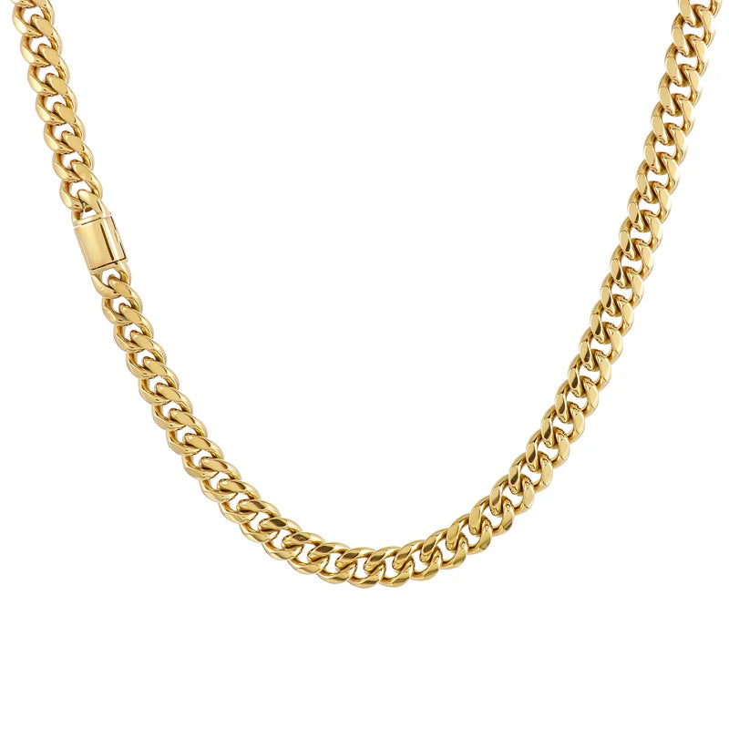 REBEL Minimalist Stainless Steel Necklace & Bracelet Jewellery Set | 60cm & 23cm