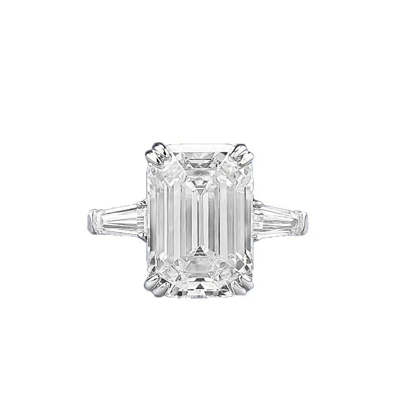 Trendy Design 925 Sterling Silver 5A 8A Cubic Zirconia Ring Engagement Wedding Rings Custom Fine Jewelry Manufacturing Supplies