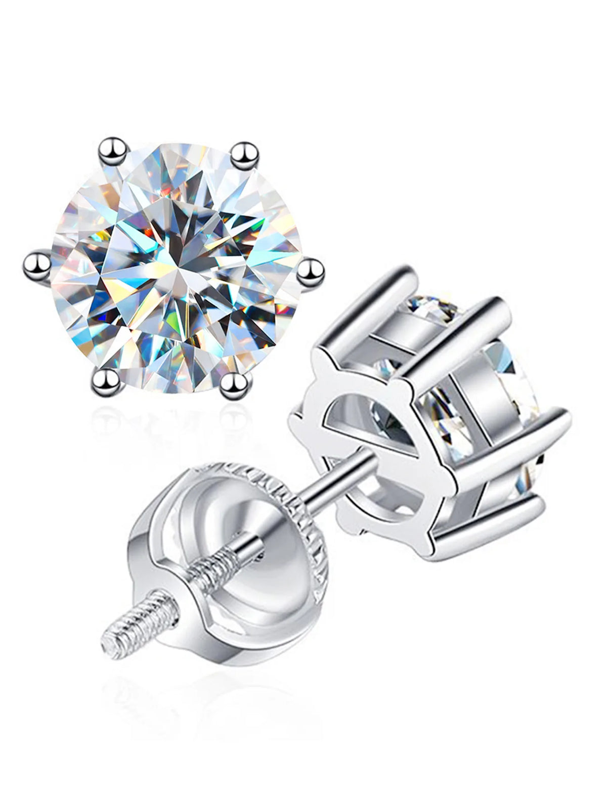 ArtistA Moissanite Jewelry Stud Earrings Classic Heart Vvs2 Moissanite GRA Certificate 925 Earrings Silver Jewelry for Women