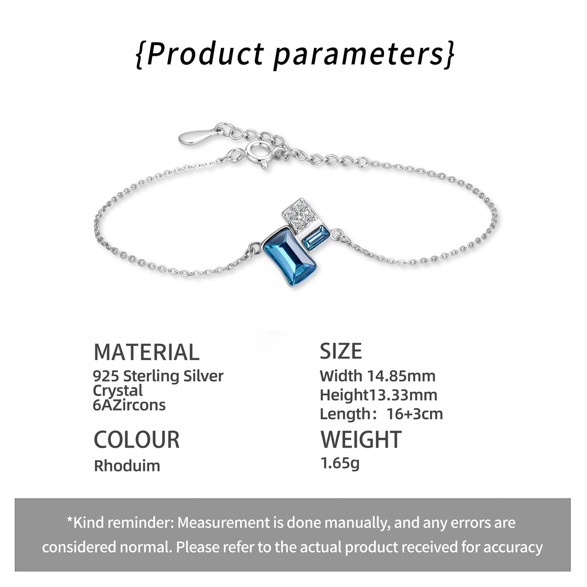 S&S Crystal Rhinestone Geometric 925 Silver Jewellery Set | Rhodium Plated Necklace, Bracelet & Earrings | S&S Collection