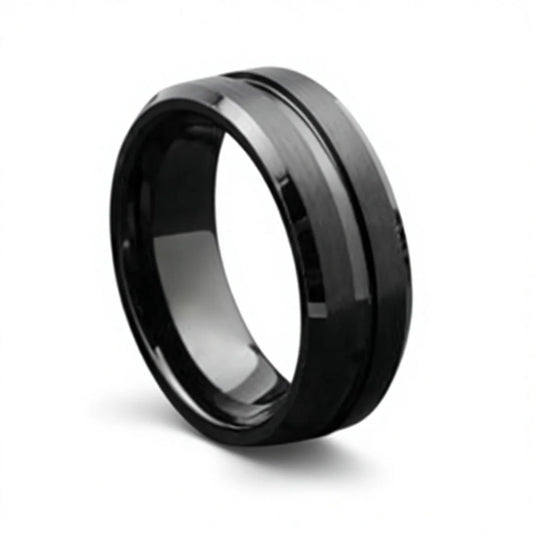 NEWLiFE REBEL Balance Arc 8mm Ring in Tungsten