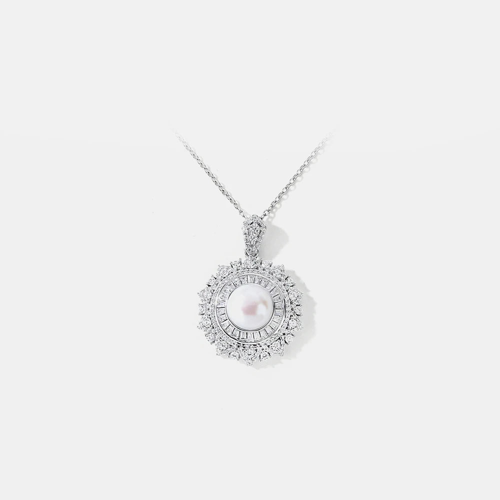 MuShan Jewelry 925 Sterling Silver Necklace Pendant Chain HCD Gemstones Bachelorette Gift Gift Her Women Necklaces Jewelry
