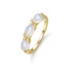 ArtistA Abiding 925 Sterling Silver Round Oval Pear Milky Blue Moonstone Rings Cluster Halo Engagement Ring Stackable Band for Women