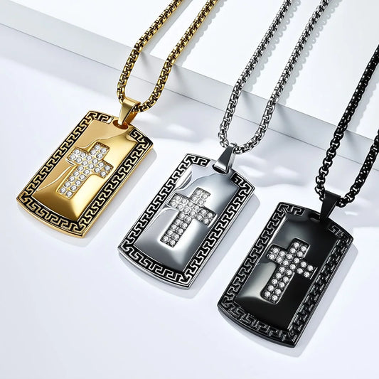 NEWLiFE VIKING Rhinestone Necklace in 18K Gold Plated for Men | Designer Jewellery for women & MEN