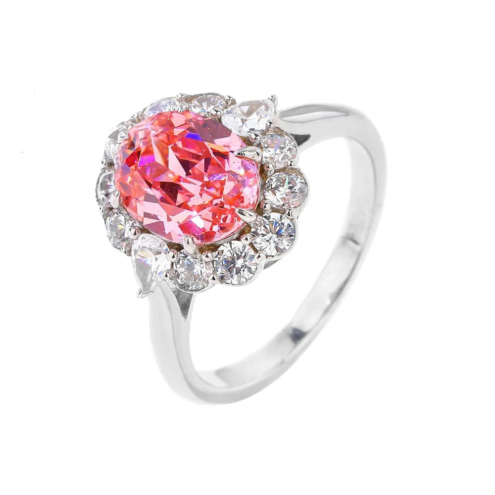 MuShan Jewelry Factory S925 Sterling Silver Ring High End Electroplated Gold High Carbon Diamond Cross Border Bestseller Jewelry