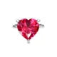 Silverelli | 925 Silver Heart-Shaped Zircon Ring | 10×10mm | Platinum Plated | 6 Colours