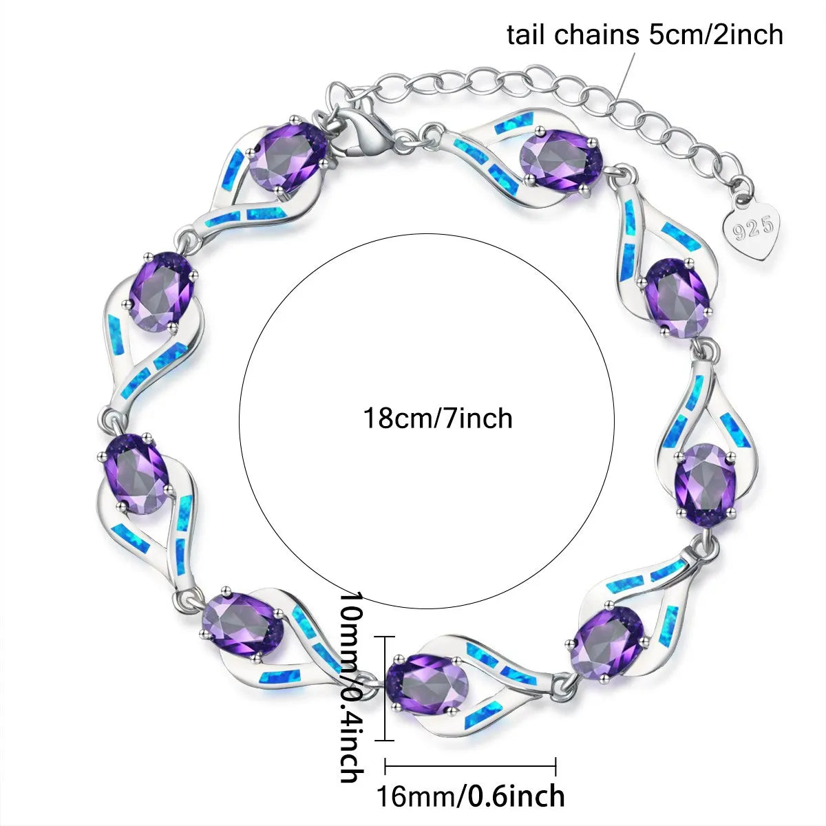 Aobao Bohemian Hawaiian Opal Bracelet Exquisite Crystal & Gemstone Design, Fashionable Jewelry for Women