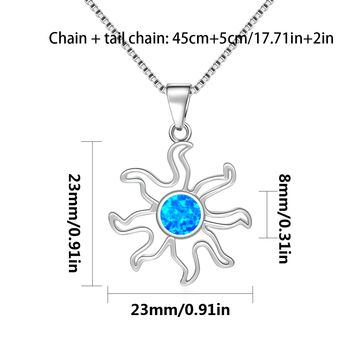 Shimmering Open Frame Necklace Aobao Opal Inlaid Pendant Fashion Jewelry