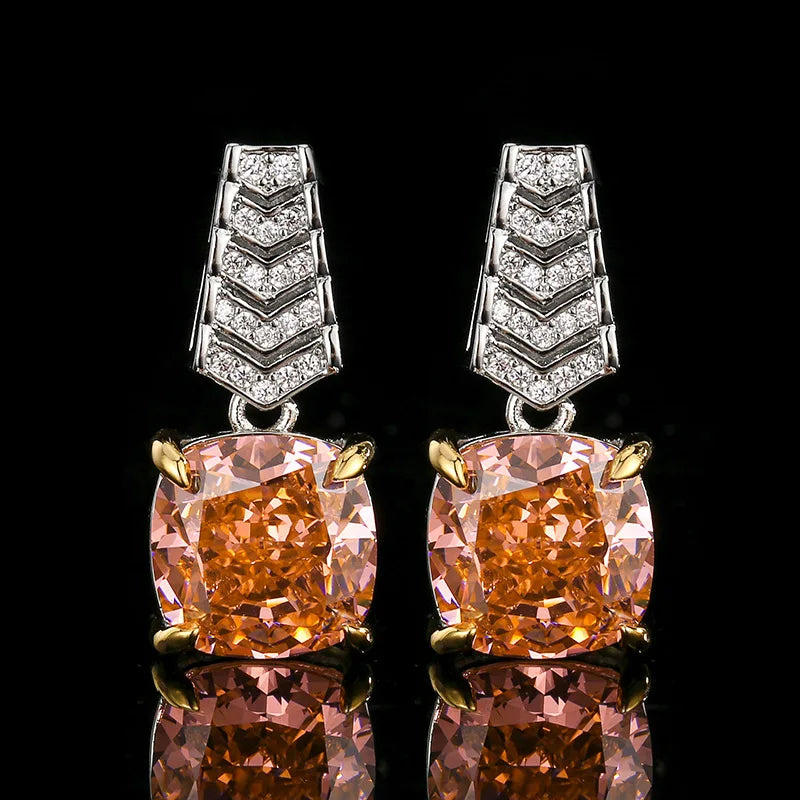 REDheart Ice Flower Cut Copper Inlaid Pearl Rhodium Plated Opening Ring Papalacha Light Luxury Jewelry Pendant Necklace Set Women's