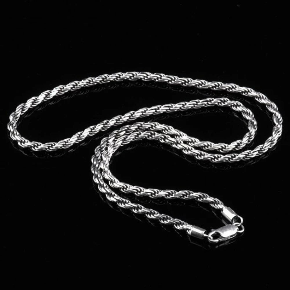 REBEL VIKING 925 Sterling Silver Vintage Chain Necklace
