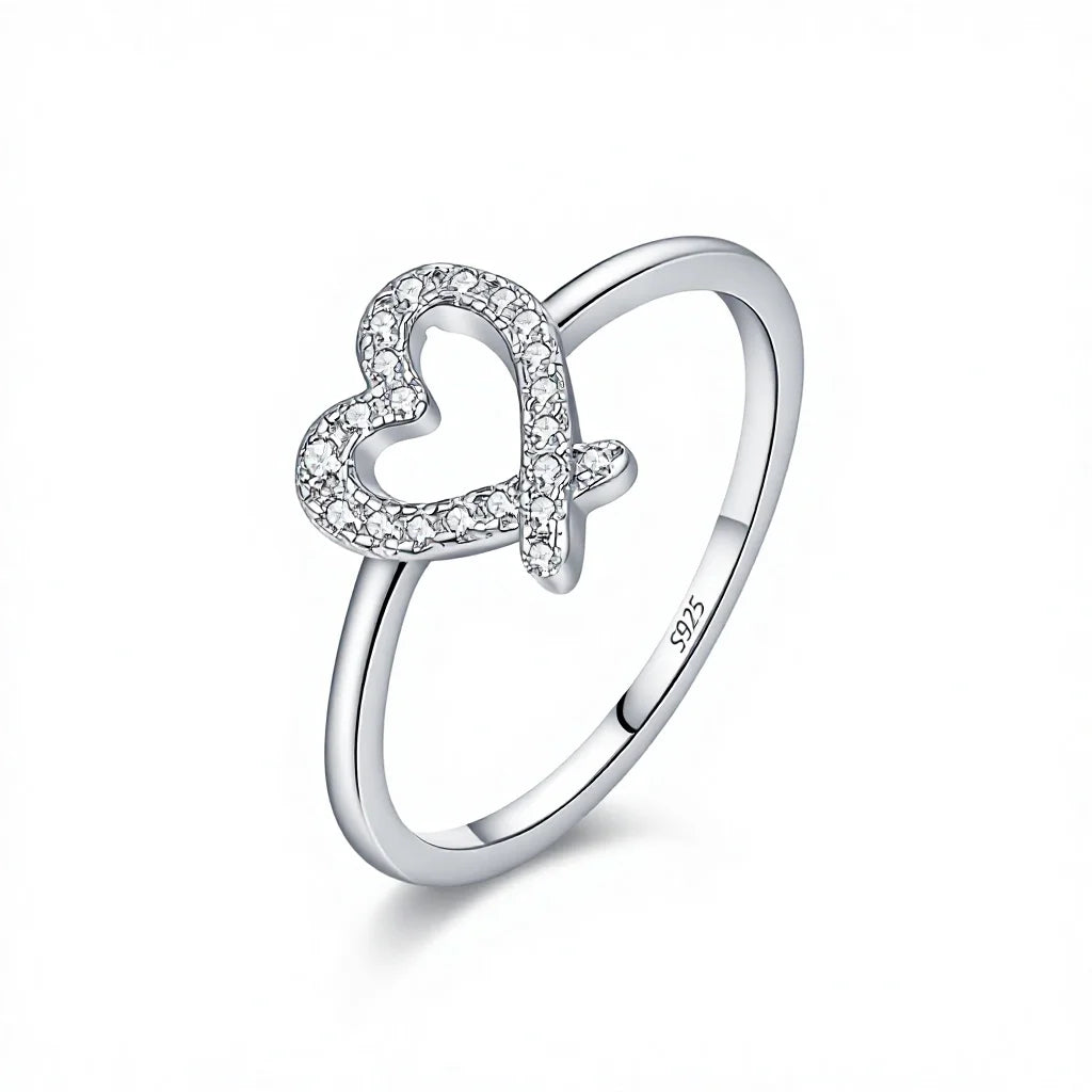 S&S 925 Sterling Silver Heart Moissanite Jewellery Set – Collection
