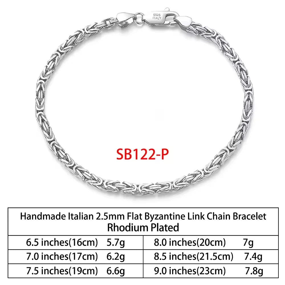 SB RINNTIN Fashion Jewelry Wholesale Men Cuban Link Chain Bracelet Custom Pulsera Hip Hop 925 Sterling Silver Chain Bracelet