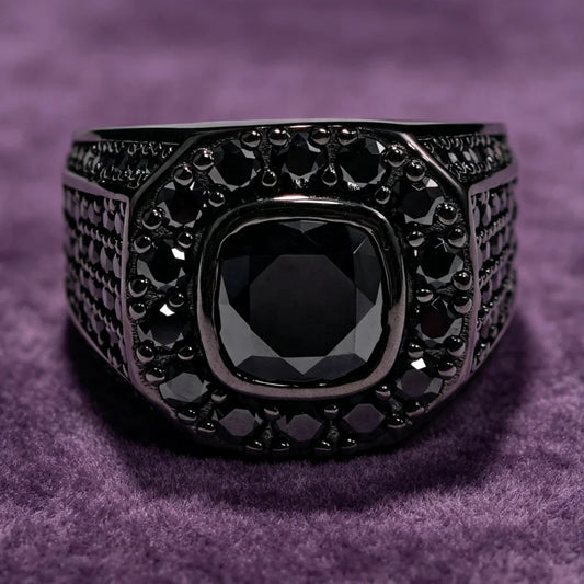 NEWLiFE BiG-BOSS Iced Out Moissanite Ring in Silver Plated for Men | Designer Hip-Hop Jewellery