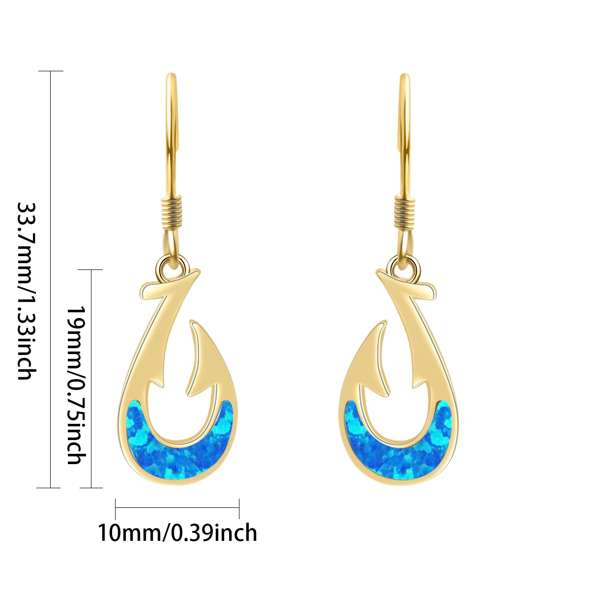 Vibrant Cluster Opal Fishhook Earrings  Accent  Beach-Chic Jewelry Bulk Gifts