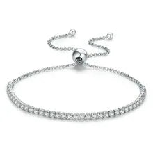 925 Silver Full Diamond Adjustable Bracelet | Couple Style