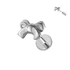 S&S ASTM F136 Titanium Labret Stud | Zircon | 83 Designs | Titanium & Gold