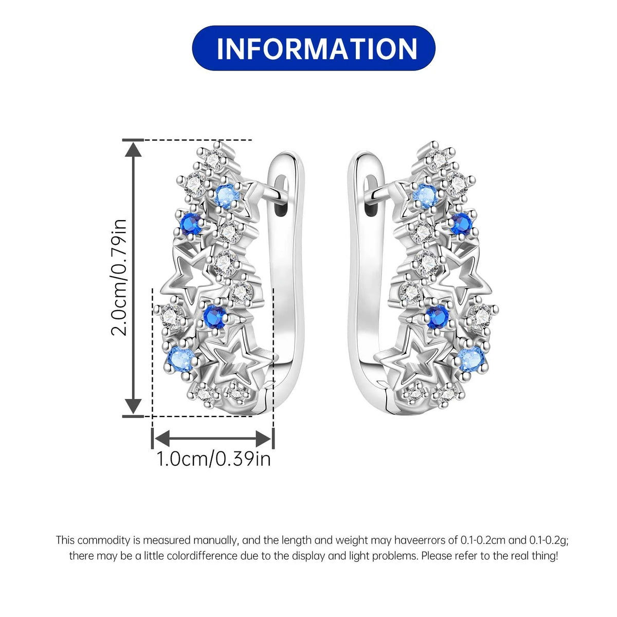 Trendy Multi Hollow Star Cluster Drop Earrings Inlaid Zircon Clear CZ Crystal Women's Gift Jewelry Copper Alloy Silver Plated