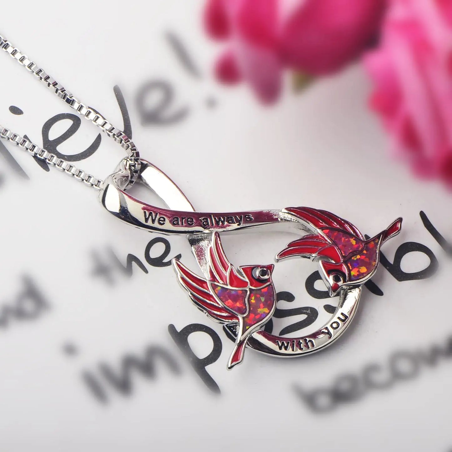 Party Style Bird Shape Opal Pendant Necklace | Brass Copper Alloy | TikTok Ins Fashionable Sporty Design