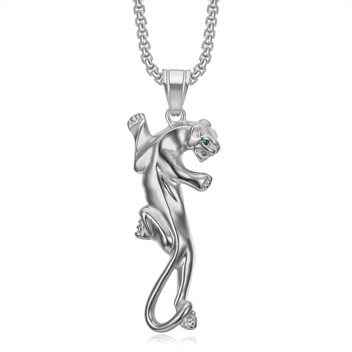 Hip Hop Animal Leopards Stainless Steel Pvd Gold Plated Pendant Jewelry Fine Fashion Jewelry Necklace for Men Women Wholesale