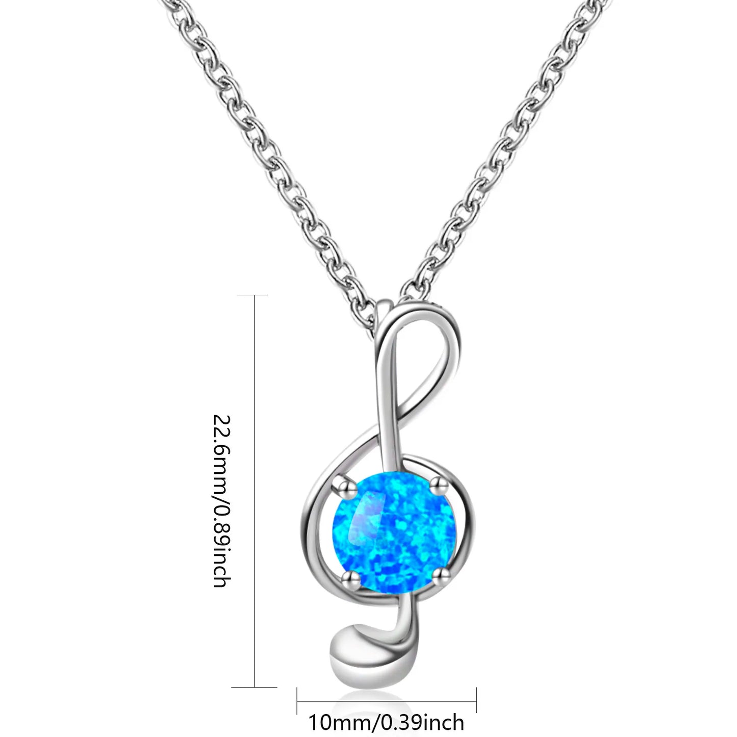 Aobao Silver Plated Copper Alloy Minimalist Geometric Opal Lab Created Lariat Necklace for Women