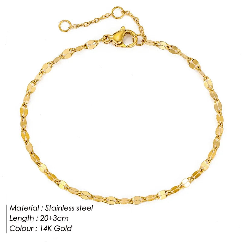 EManco NEW Dainty Lip Chain Anklet Fashion Beach Lace Ankle Chain Foot Jewelry Accessory for Women Gift Wholesale