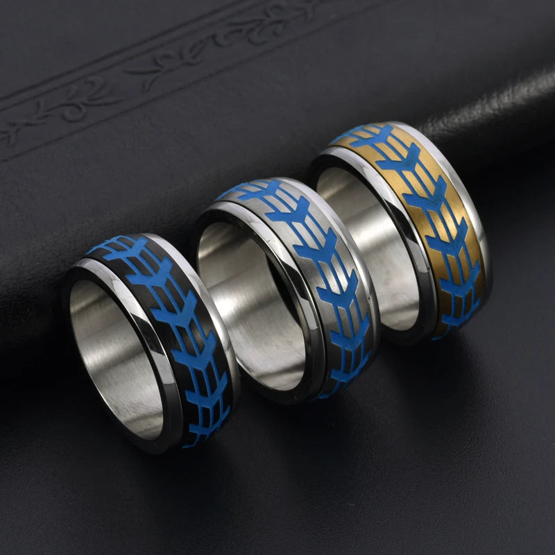 NEWLiFE REBEL Highline Mark Ring in Stainless Steel