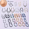 S&S 28-Piece Boho Nose Ring Set | Stainless Steel Mixed Colours