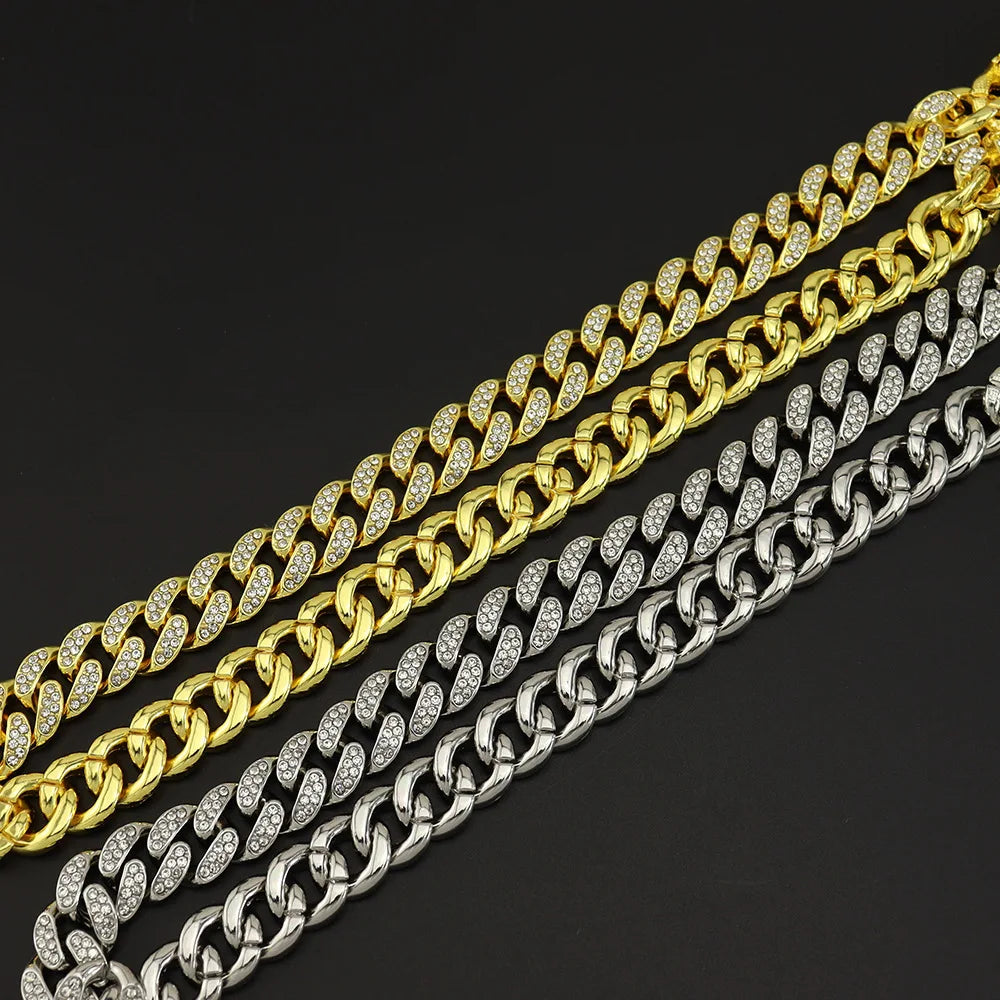 BiG-BOSS Durable Fashion Jewelry Hip Hop 18k Gold Plated Men Women Cuban Link Chain Choker Necklace
