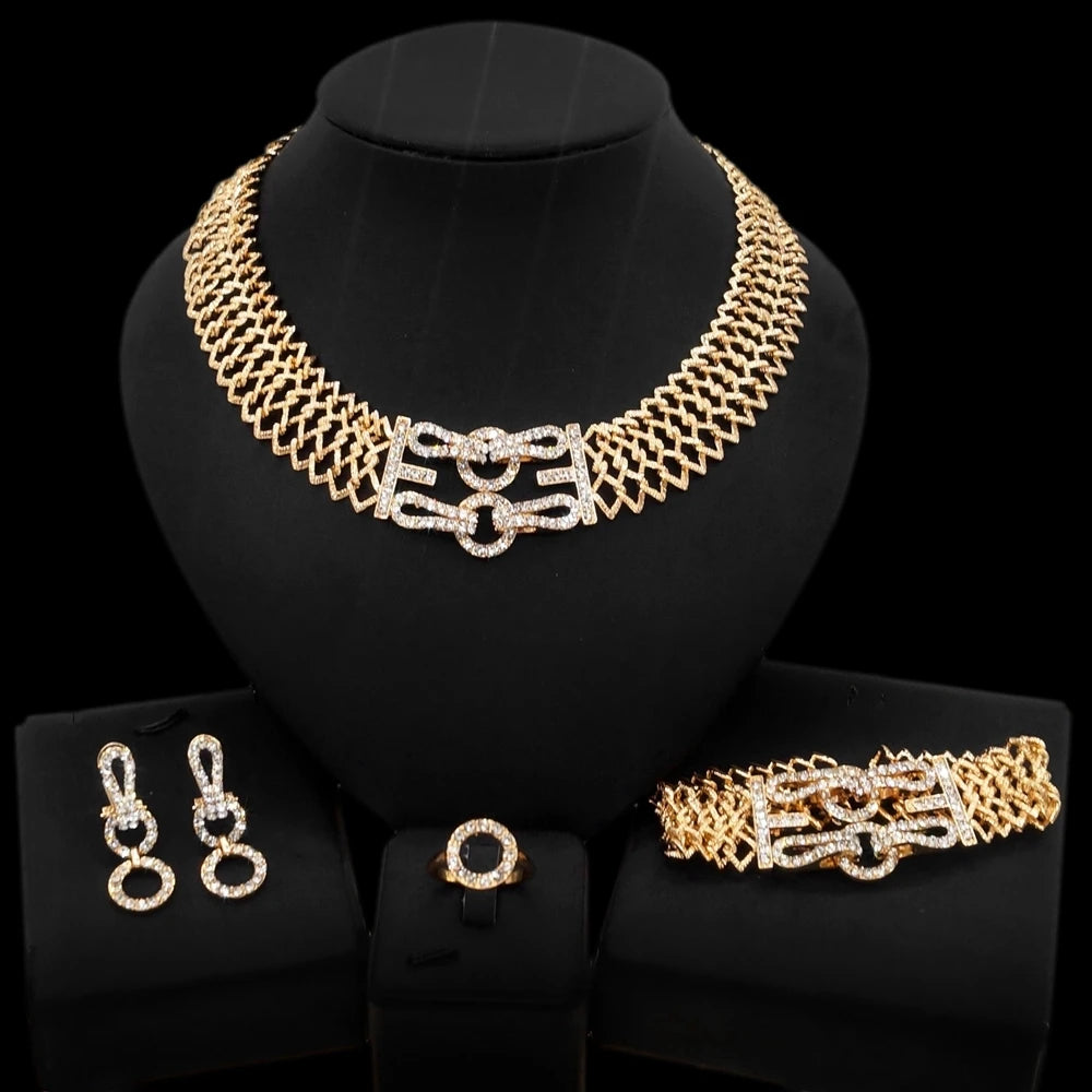 Zhuerrui High Quality African Jewelry Sets Italian Gold Plated Jewelry Set Fashion Lady Dubai Style Jewellery Sets HD21070114