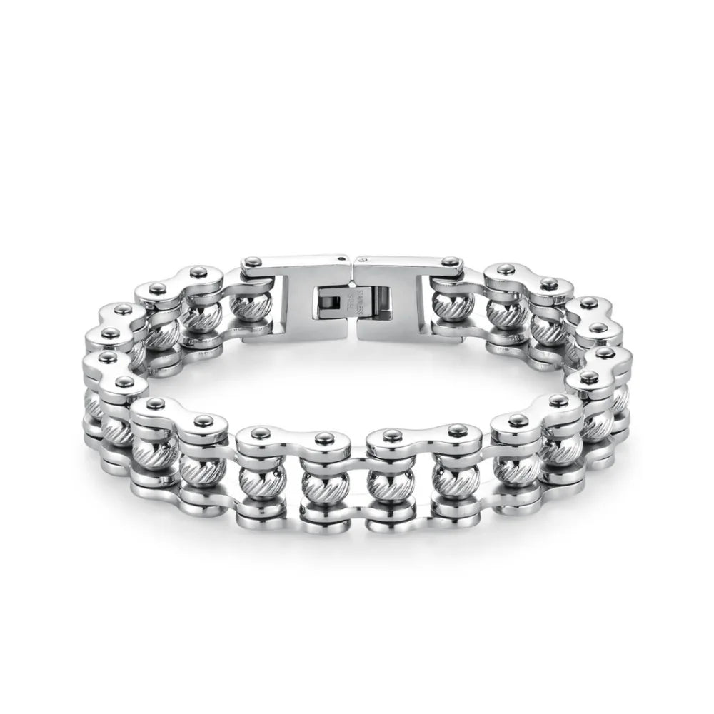 Trendy Bicycle Chain Bracelet Punk Rock Motorcycle Style Stainless Steel Men Bracelet Jewelry