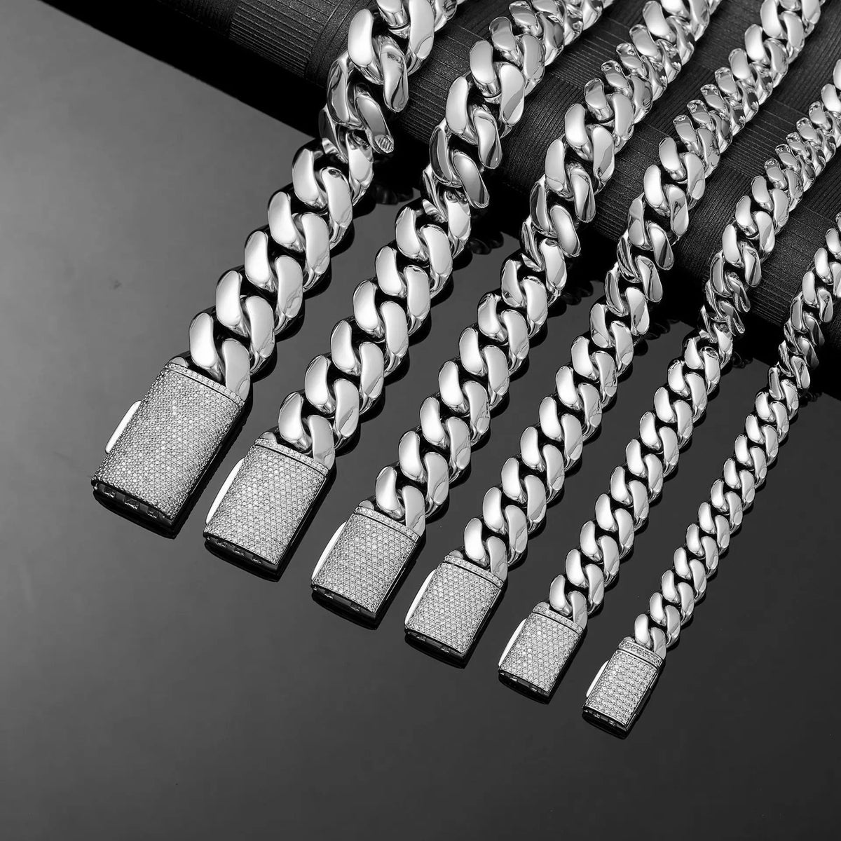BiG-BOSS Stainless Steel Cuban Chain for Men Bracelet Necklace Certified Waterproof Transh Free Custom Logo Hip Hop Style Durable Chain