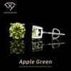 Spot Wholesale Bulk Trendy Fine Jewelry 925 Silver Color Vvs Diamond Moissanite Mossanite Screw Back Stud Earrings for Men Women
