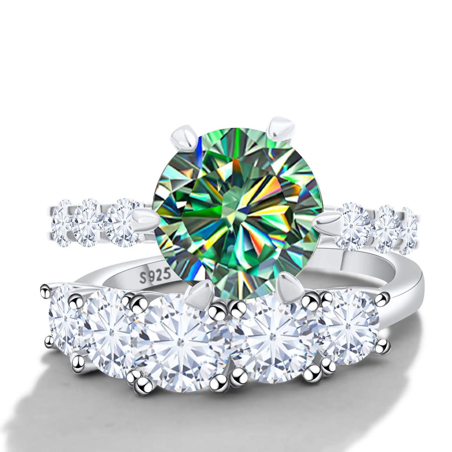 Factory 7.8ct Moissanite Luxury Ring Set with GRA Certificate diamond 925 Sterling Silver Jewelry diamond Ring for Her Wedding