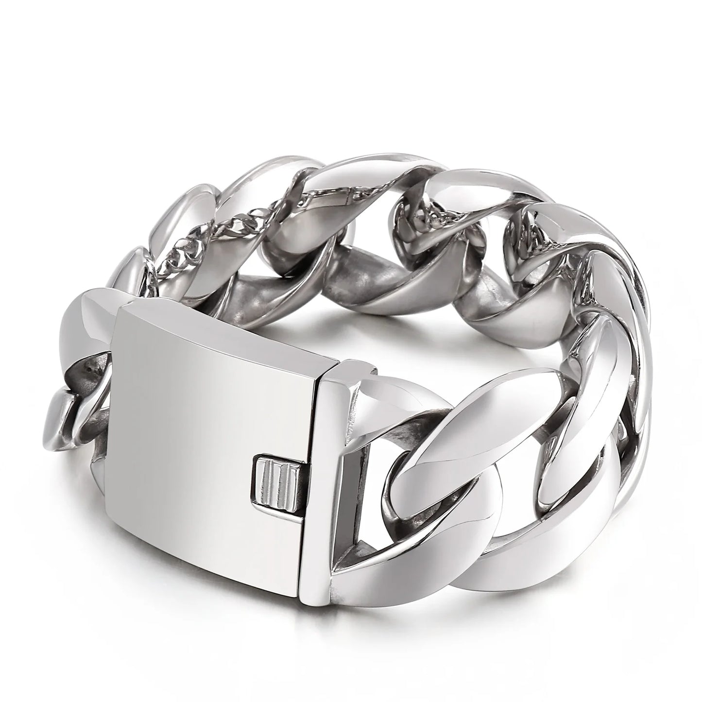 KALEN Jewelry Punk 24cm Different Texture 316L Stainless Steel  Bracelets Men