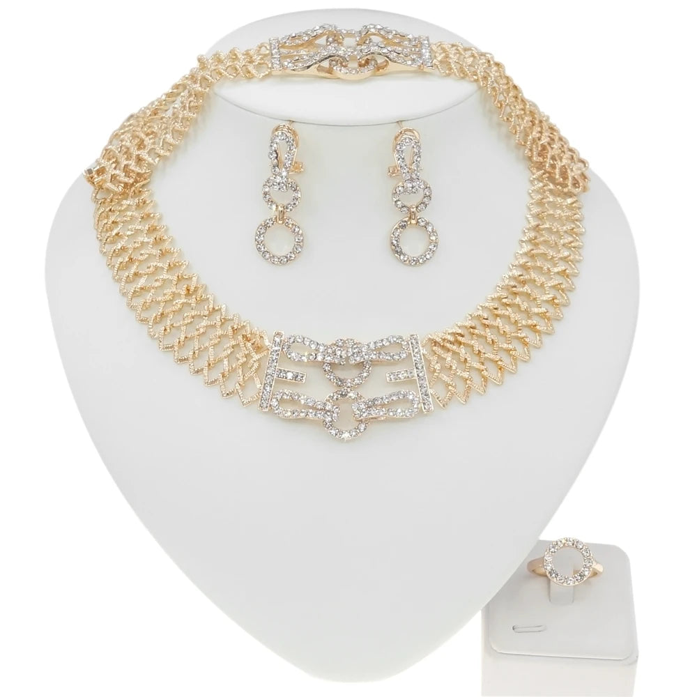 Zhuerrui High Quality African Jewelry Sets Italian Gold Plated Jewelry Set Fashion Lady Dubai Style Jewellery Sets HD21070114