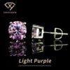 Spot Wholesale Bulk Trendy Fine Jewelry 925 Silver Color Vvs Diamond Moissanite Mossanite Screw Back Stud Earrings for Men Women