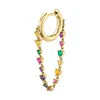 Wholesale Customized Dainty Earring Cz Diamond Jewelry Sterling Silver Earrings 925 Silver Jewelry 18k Gold Ear Loops