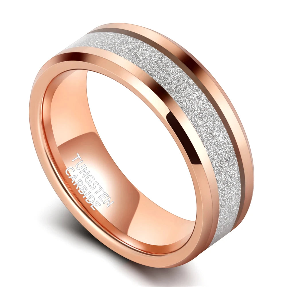 NEWLiFE REBEL Vector Line 8mm Tungsten Ring