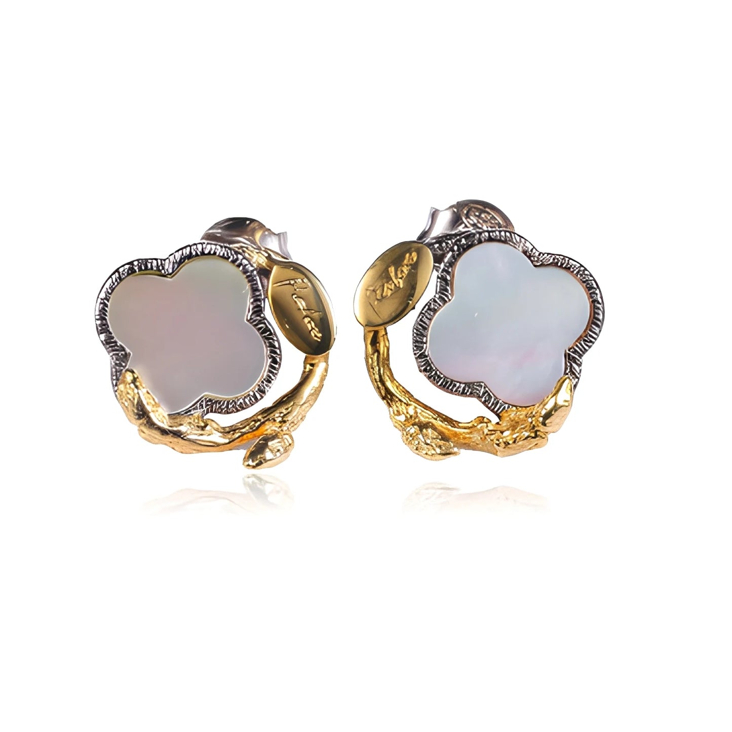 Latest Fashion Clover White MOP 925 Sterling Silver Earrings