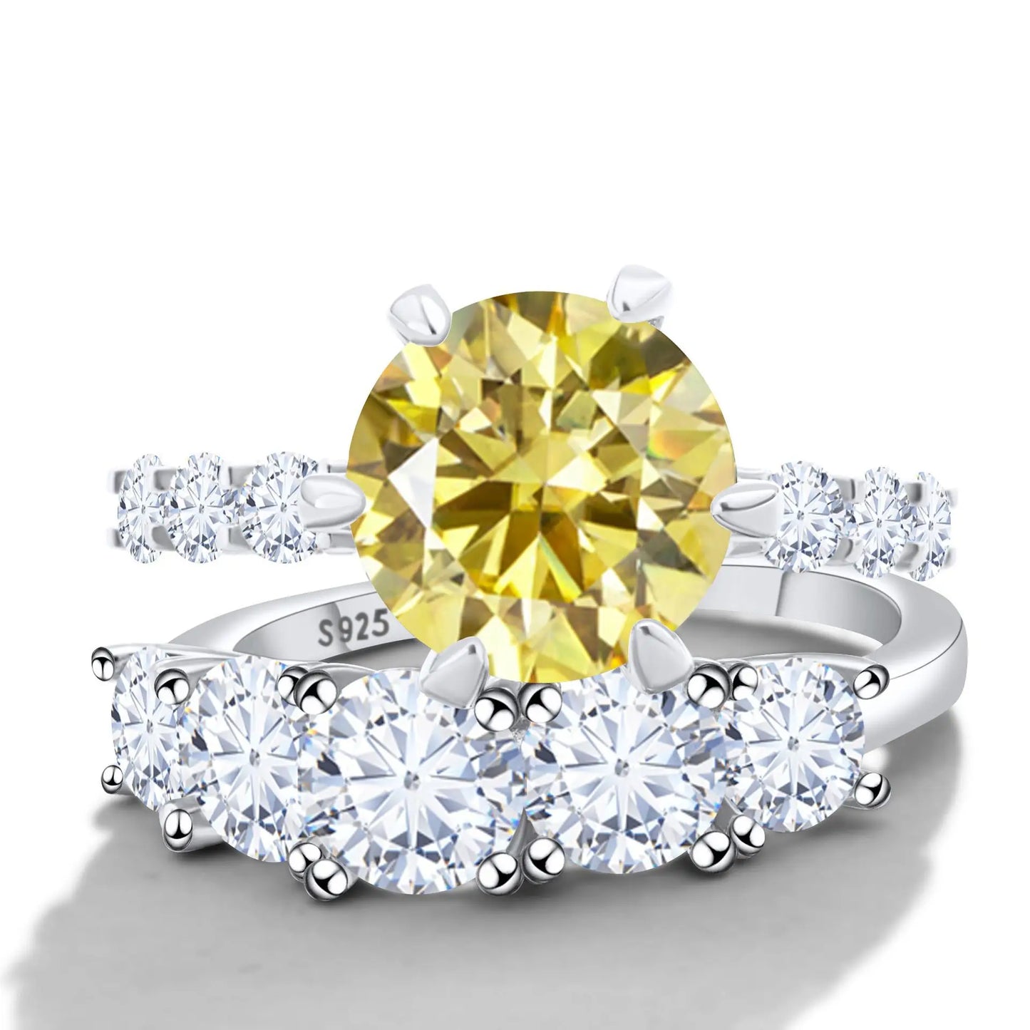 Factory 7.8ct Moissanite Luxury Ring Set with GRA Certificate diamond 925 Sterling Silver Jewelry diamond Ring for Her Wedding