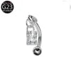 S&S Titanium Zircon Internally Threaded Eyebrow Stud | Multi-Shape & Colour