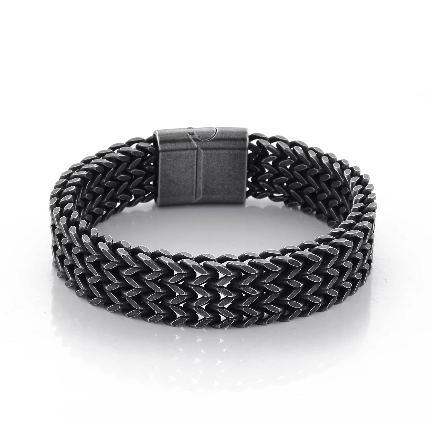 KALEN Punk Trendy Mesh Bracelets Men 316L High Quality Stainless Steel Bracelet Jewelry