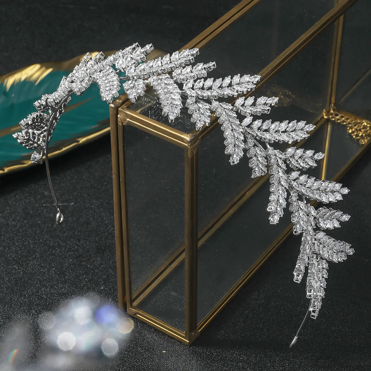 SLBRIDAL Luxury Sparkling Full Cubic Zircon Bridal Tiara Headband Wedding Crown Pageant CZ Hair Accessories Women HairJewelry