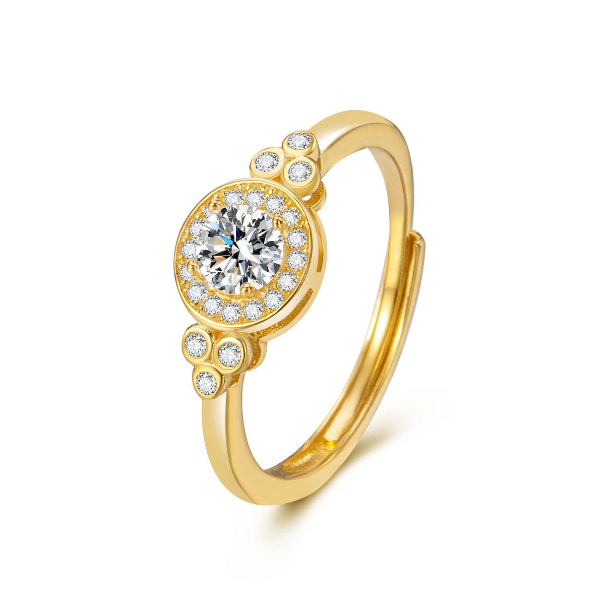S&S 925 Sterling Silver Zircon Square Jewellery Set | Necklace, Bracelet & Ring | Platinum & Gold | S&S Collection