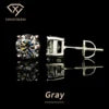 Spot Wholesale Bulk Trendy Fine Jewelry 925 Silver Color Vvs Diamond Moissanite Mossanite Screw Back Stud Earrings for Men Women